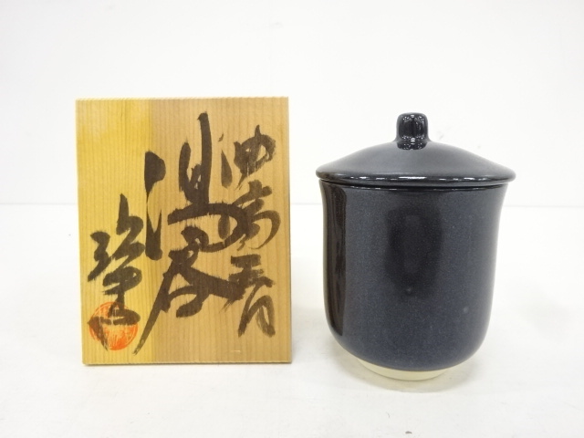 ★美品!★油滴天目 壺 一醒窯 安房幸男 共箱★ ☆美品!☆油滴天目 壺 一醒窯 安房幸男 共箱☆